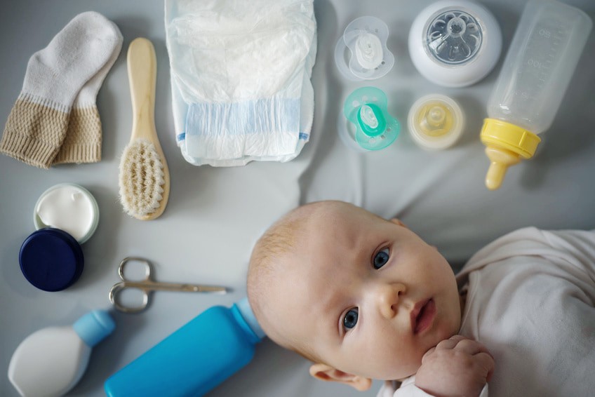 Acheter les premiers produits de bébé, 0-6 mois