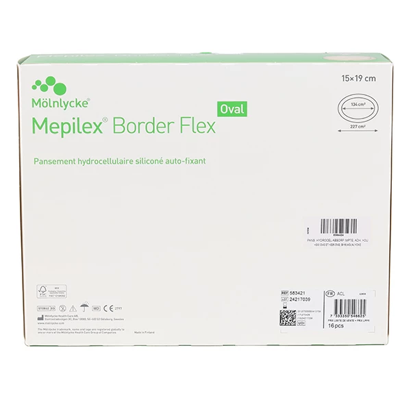 Mepilex Border Flex Oval Pansement hydrocellulaire