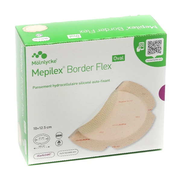 Mepilex Border Flex Oval Pansement hydrocellulaire