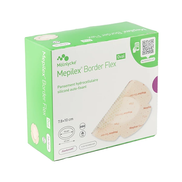 Mepilex Border Flex Oval Pansement hydrocellulaire