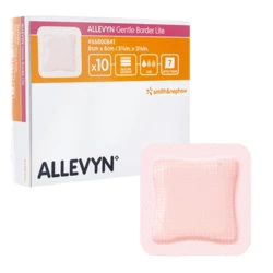 Allevyn Gentle Border Lite Carré pansement adhésif siliconé