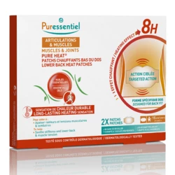 Patchs chauffants aux huiles essentielles Puressentiel pour douleurs lombaires