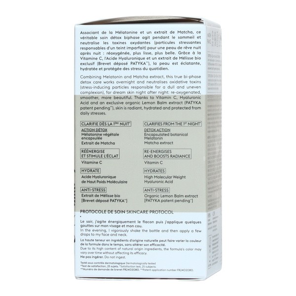 Patyka Glow sérum détox belle nuit bio