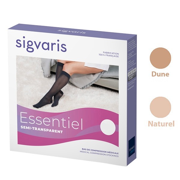 Bas De Compression BASIC Classe 2 - Noir Taille 3N Avec Bande Antiglisse Cuisse - Neuf