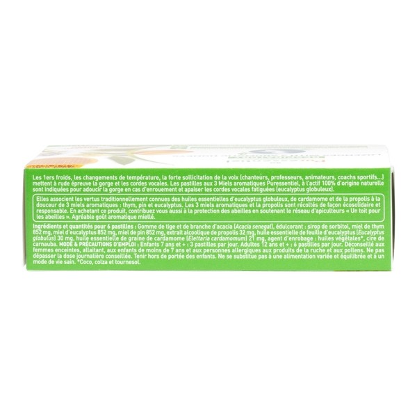 Puressentiel Respiratoire Pastilles 3 miels aromatiques