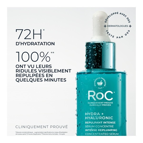 Roc Hydra + Hyaluronic Sérum concentré repulpant intense