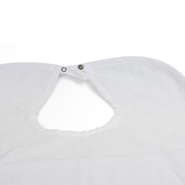 Bavoir imperméable 2 faces coton blanc 70 x 50 cm