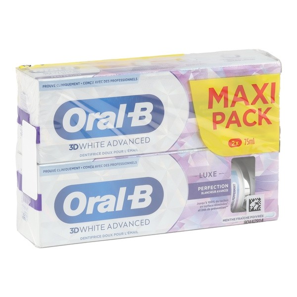 Oral B 3D White Advanced Luxe Perfection dentifrice