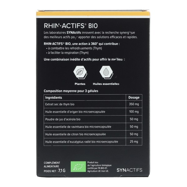 Aragan Rhin Actifs bio gélules