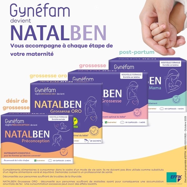 Gynéfam Natalben Grossesse oro sticks