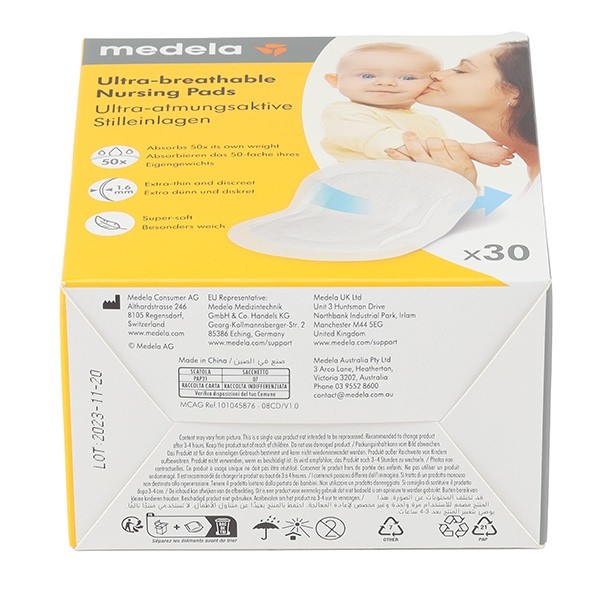 Medela coussinets d'allaitement ultra respirants