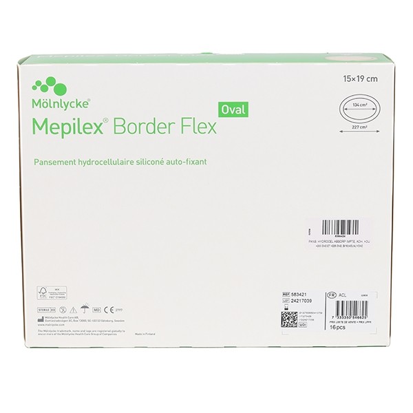 Mepilex Border Flex Oval Pansement hydrocellulaire