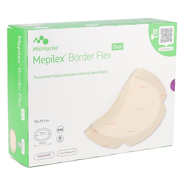 Mepilex Border Flex Oval Pansement hydrocellulaire