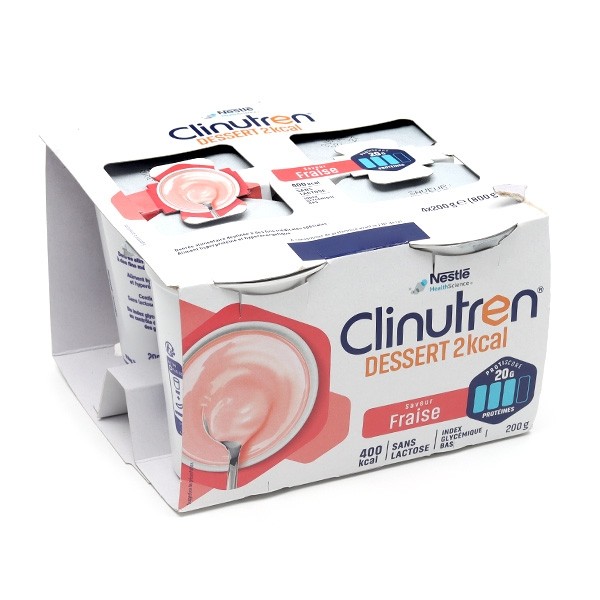 Clinutren Dessert 2kcal HP/HC+ saveur Fraise