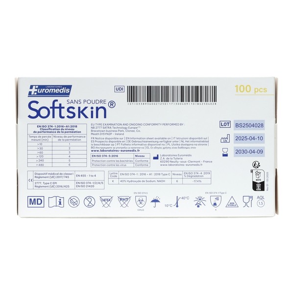 Gants Softskin polyuréthane non poudrés non stériles