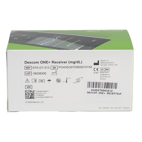 Dexcom One+ récepteur - Mesure glycémie - Diabète - Paramétrable