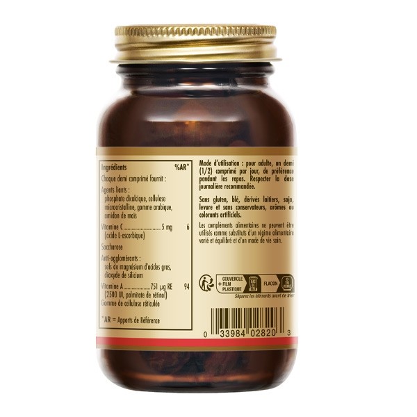 Solgar vitamine A sèche 5000 UI comprimés