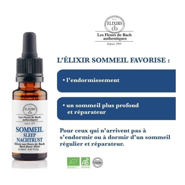 Elixirs and Co Fleurs de Bach Sommeil gouttes bio