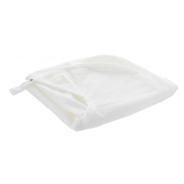 Bavoir imperméable 2 faces coton blanc 70 x 50 cm