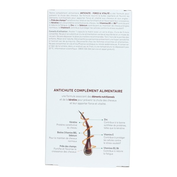 Klorane Antichute Force et Vitalité capsules