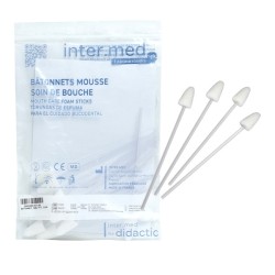 Bâtonnets soins de bouche petit modèle cône en mousse