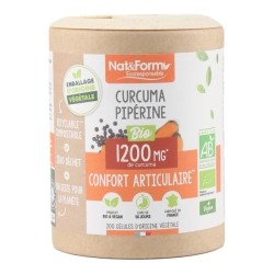 Nat et Form Ecoresponsable Curcuma Pipérine bio gélules