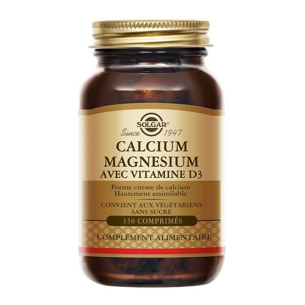 Solgar Calcium magnésium avec vitamine D3 comprimés