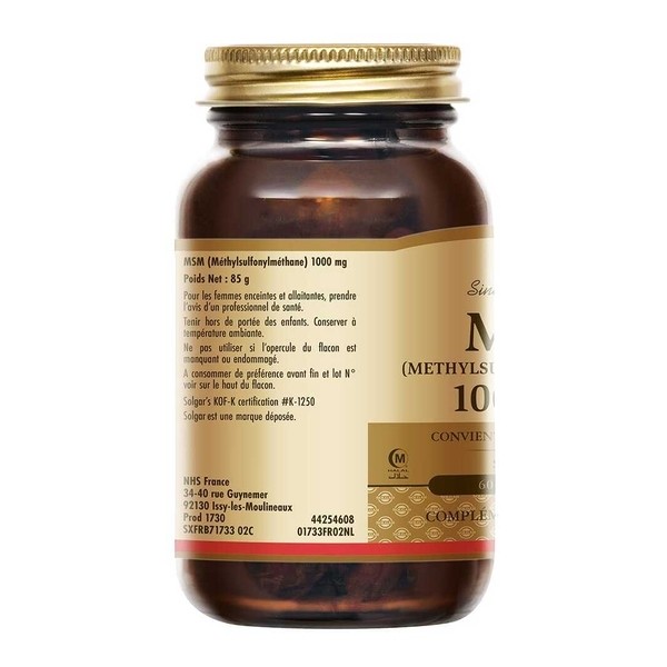 Solgar MSM 1000 mg comprimés