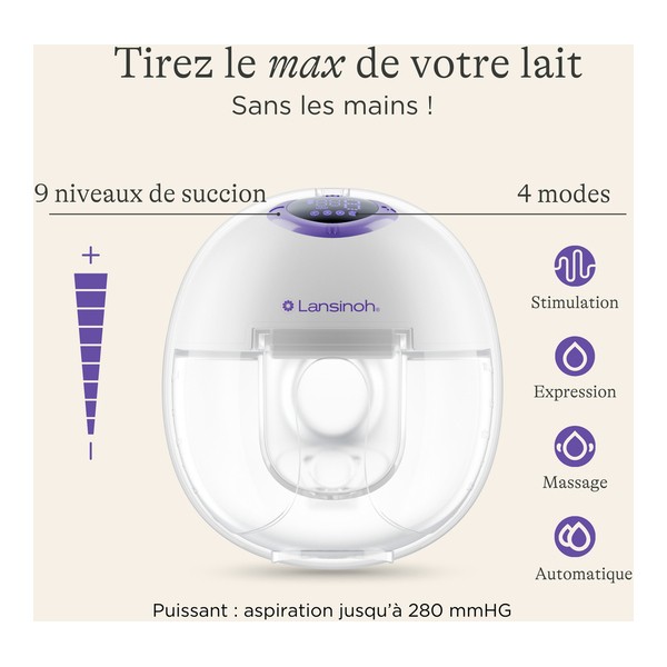 Lansinoh Tire lait mains libres double