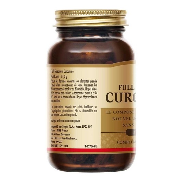 Solgar Full Spectrum Curcumine capsules