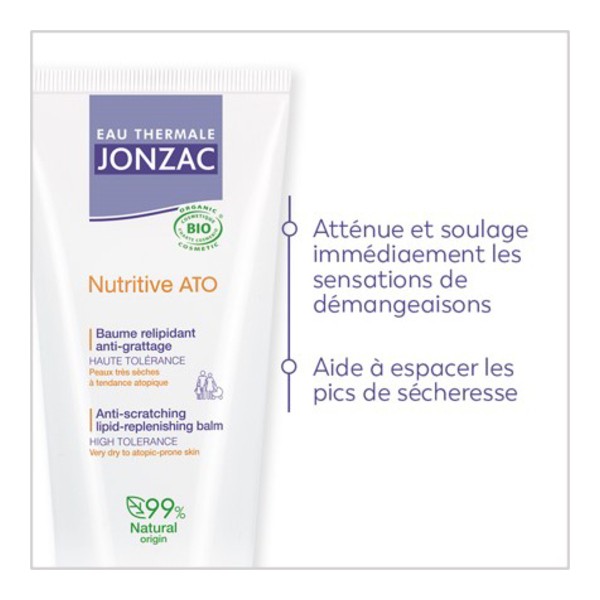 Jonzac Nutritive ATO+ Baume relipidant anti grattage bio