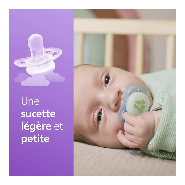 Avent Ultra Air sucette symétrique Nuit 0-2 mois