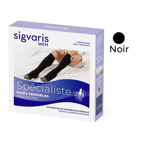 Sigvaris Spécialiste Pieds sensibles Chaussettes de Contention Homme Classe 2