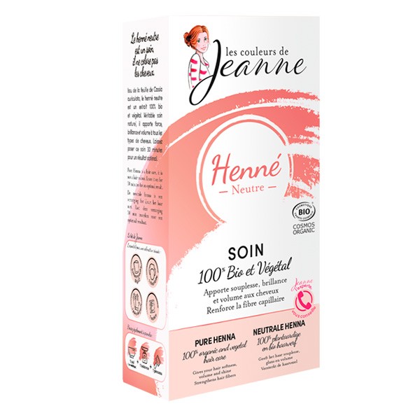 Les couleurs de Jeanne Henné neutre bio