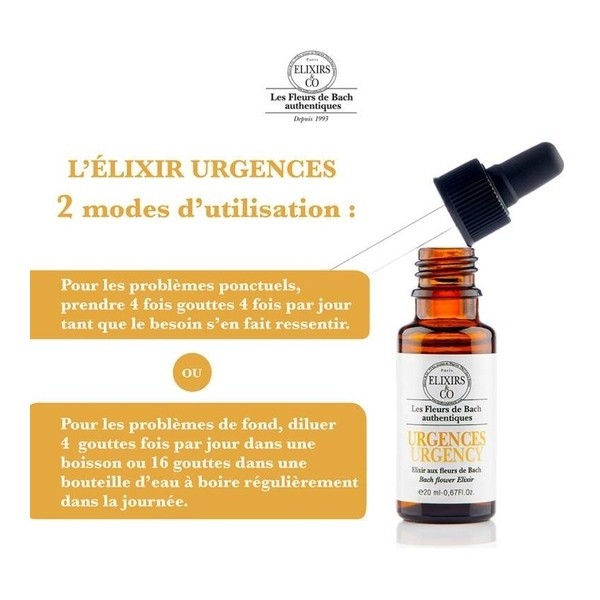 Elixirs and Co Fleurs de Bach Urgences gouttes