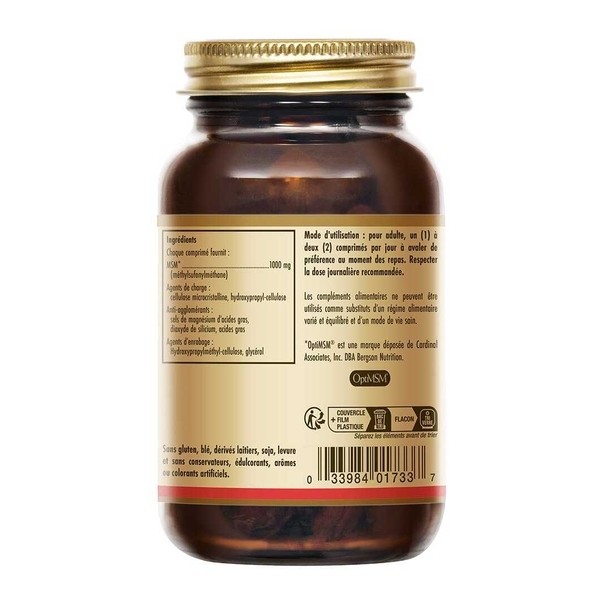 Solgar MSM 1000 mg comprimés