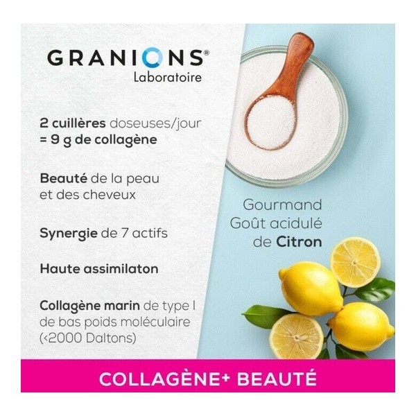 Granions Collagène+ Beauté poudre goût citron
