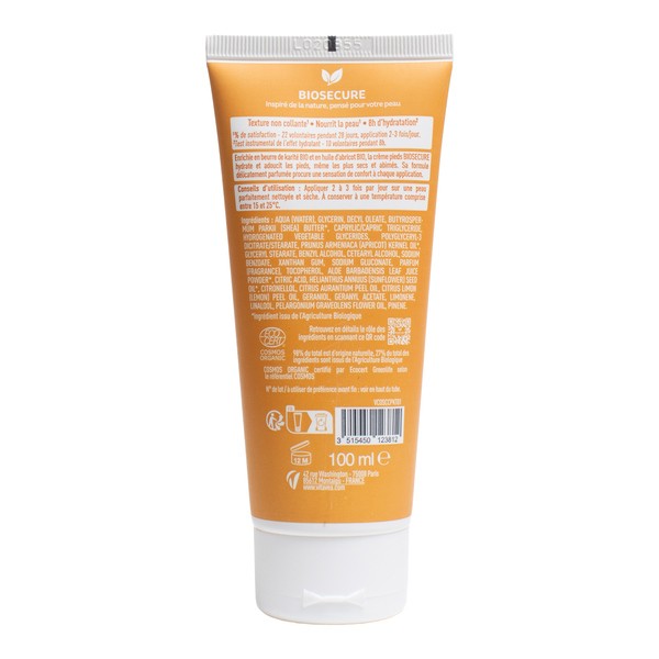 Biosecure Crème pieds à l'abricot bio