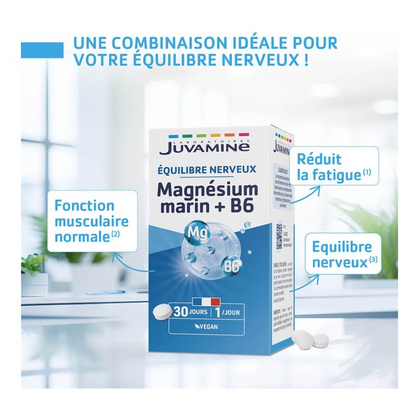 Juvamine Magnésium marin + Vitamine B6 comprimés