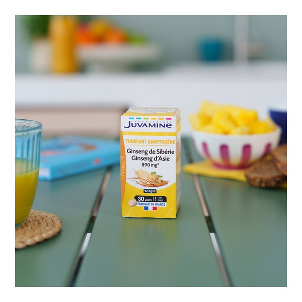 Juvamine Ginseng de Siberie Ginseng d'Asie 890 mg comprimés