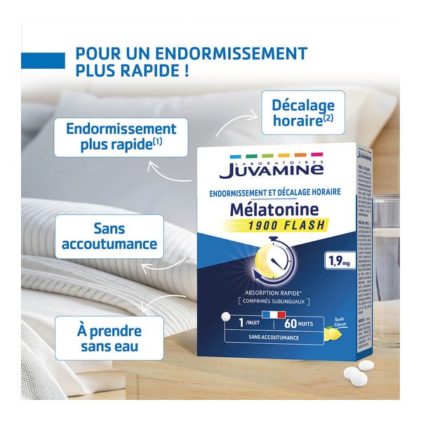 Juvamine Mélatonine Flash comprimé 1,9mg