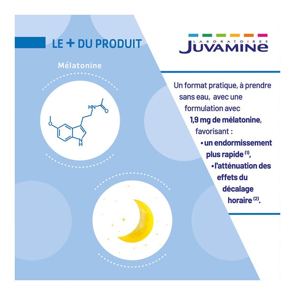 Juvamine Mélatonine Flash comprimé 1,9mg