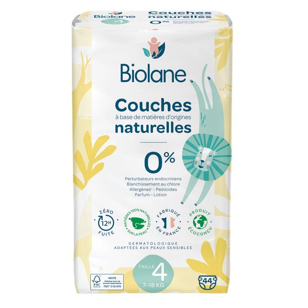 BIOLANE - Couches Bébé Taille 1 - (2-5 Kg) - Peaux Sensibles