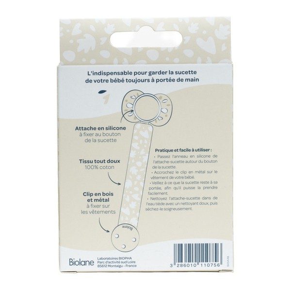 Biolane Attache sucette en coton