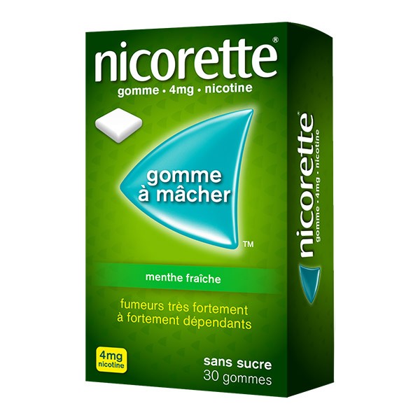 Nicorette 4 mg menthe fraîche gomme