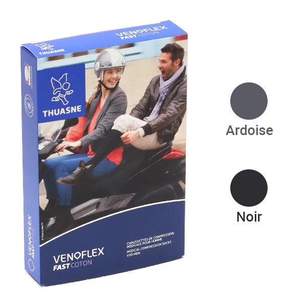 Venoflex Fast Coton Chaussettes de contention Homme classe 2