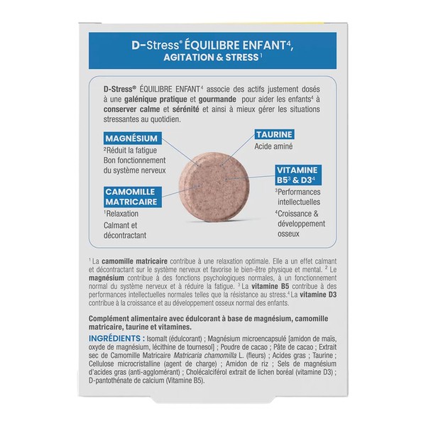D Stress Equilibre enfant comprimés à croquer