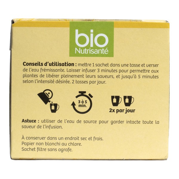 Bio Nutrisanté Thé noir Elimination sachets