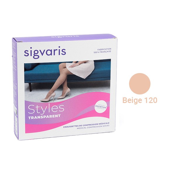Sigvaris Styles Transparent Chaussettes de contention Morpho moins Femme Classe 2