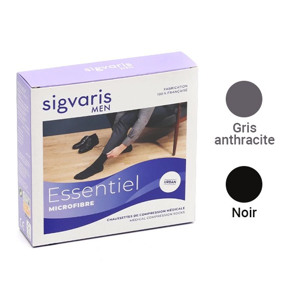 Sigvaris Essentiel Microfibre Chaussettes de Contention Homme Classe 2